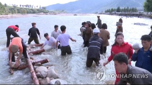 북한 홍수 피해/사진=연합뉴스