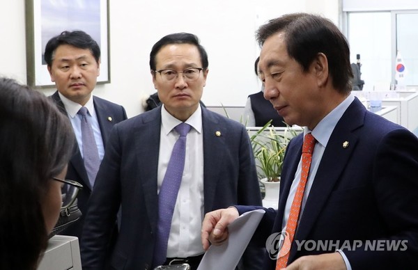 다시 만난 교섭단체 원내대표들/사진=연합뉴스