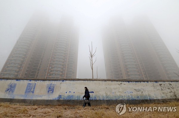 어제(12일) 중국 허베이성의 한단/ 사진=연합뉴스
