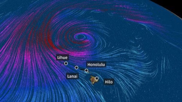 2월 9일 기준 폭풍 영향권/사진=HAWAII STORM WATCH SNS 캡처