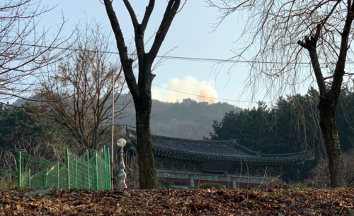 승학산 불 /사진=부산경찰청 제공