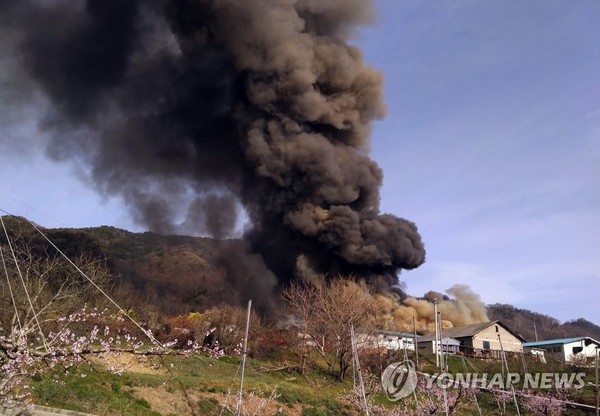 임실 돈사에서 화재 / 사진=전북소방본부 제공