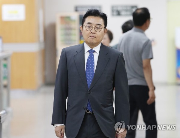 항소심 참석하는 전병헌 전 의원 / 사진=연합뉴스