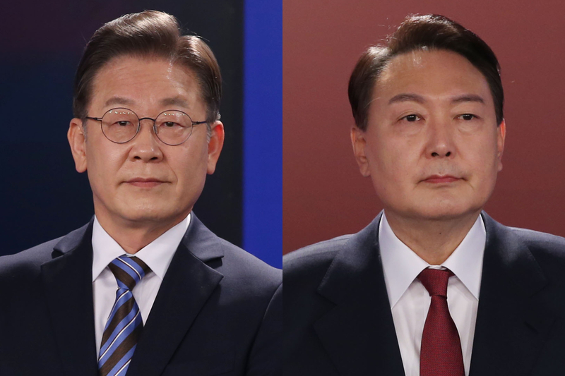[여론 종합] 이재명-윤석열, 0.5~2.5%p 접전…'토론 잘한 후보' 李 선두