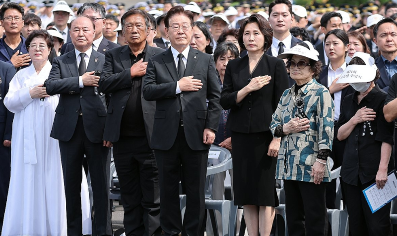 현충일 사이렌 현충일 이재명 대통령 참석