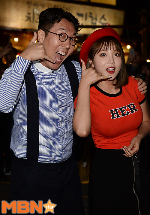 홍진영-김영철, `흥 넘치는 따르릉~` [MBN포토]