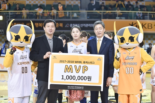 여자 프로농구 퓨처스리그 MVP KB스타즈 김한비. 사진=WKBL 제공