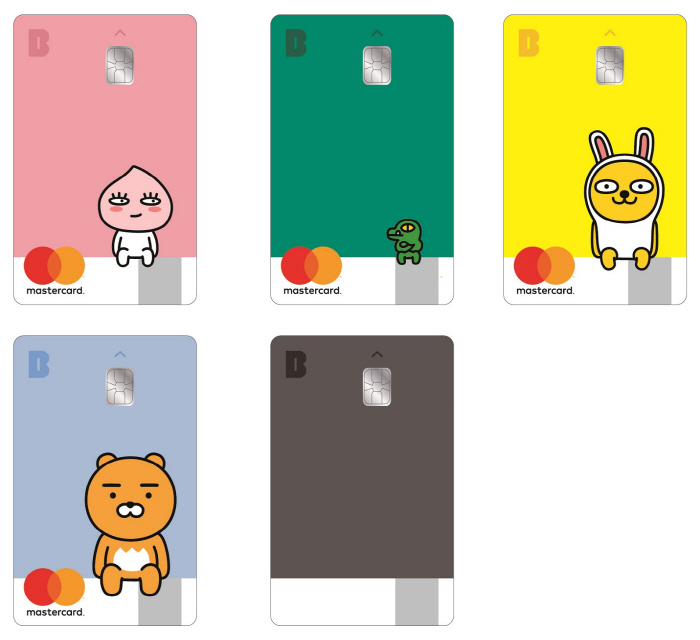 코나아이 카카오뱅크 프렌즈 체크카드 5종