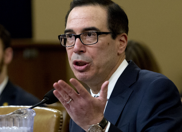 Treasury Secretary Steven Mnuchin testifies before the House Ways and Means Committee on FY'20 budge...