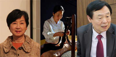 (왼쪽부터) 박강자 금호미술관장, 이순 한국미용박물관장, 김병희 서울강서문화원장