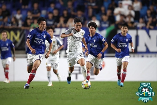 인천이 김호남의 결승골로 수원을 눌렀다. 사진=프로축구연맹 제공