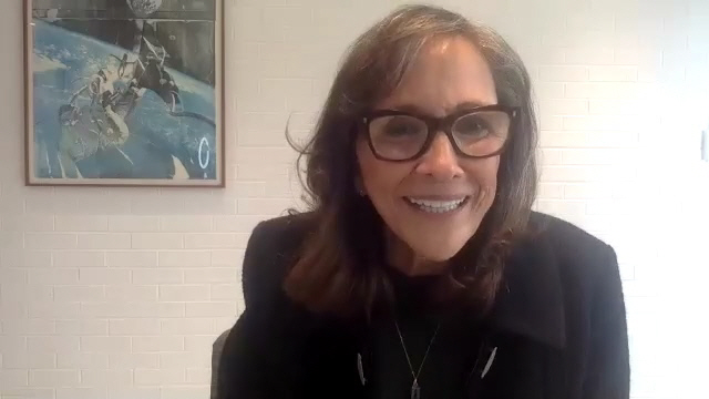 앤 드루얀 코스모스 스튜디오 CEO가 제30차 비전코리아 국민보고대회 '비욘드 그래비티' 프로젝트 팀과 화상 인터뷰를 하고 있다.