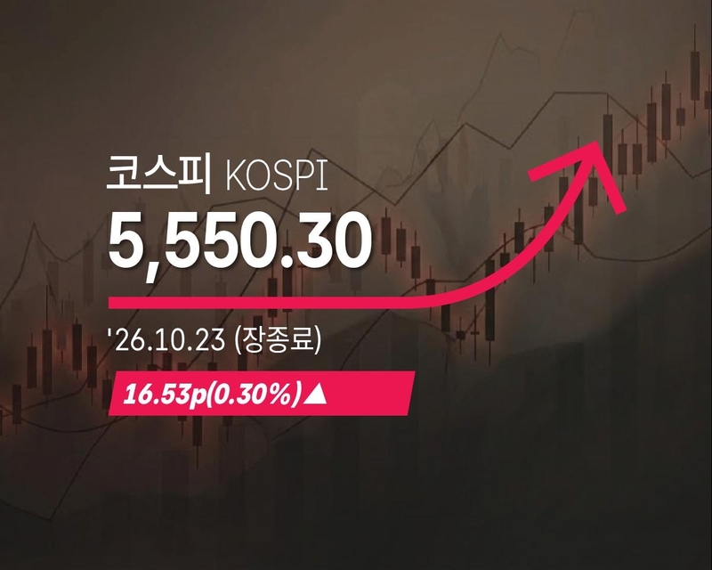 [코스피] 16.53p(0.30%) 오른 5,550.30(장종료) - 2026년 10월 23일 / 사진=연합뉴스 / 사진=연합뉴스