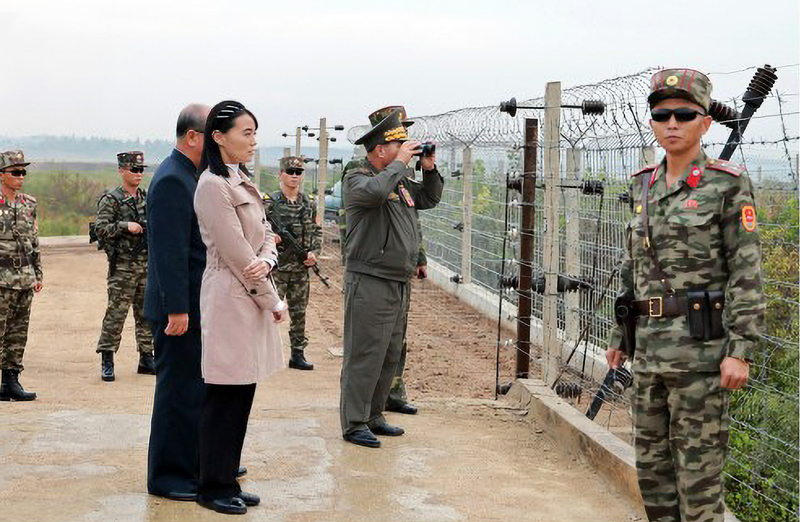 박정천 북한 국방성 고문이 지난 20일 남부국경 요새화 공사 현장의 주요 지점들을 리일환 노동당 비서와 김여정 당 부장, 인민군 총참모부 주요 지휘관들과 함께 시찰했다고 조선중앙통...