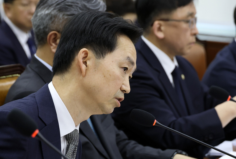 종합감사서 답변하는 김지용 중대범죄수사청장 / 사진=연합뉴스