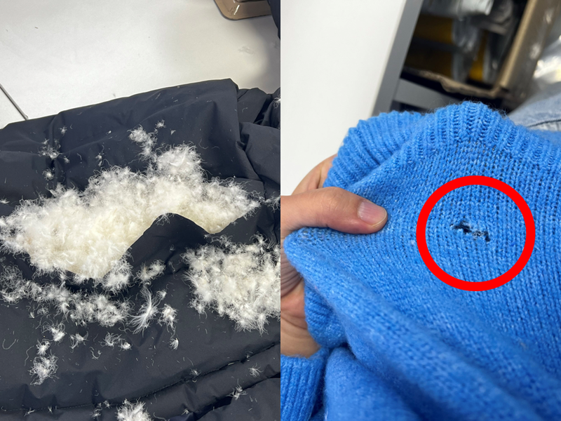 출근길 지하철 탔을 뿐인데… 멀쩡한 패딩 터지고 니트까지 찢어진 공포