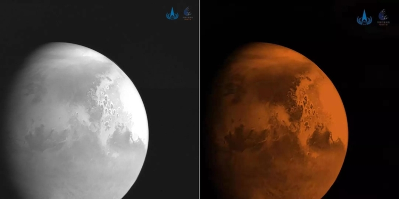 톈원 1호가 촬영한 화성 / 사진 = 베이징청년보 캡처
