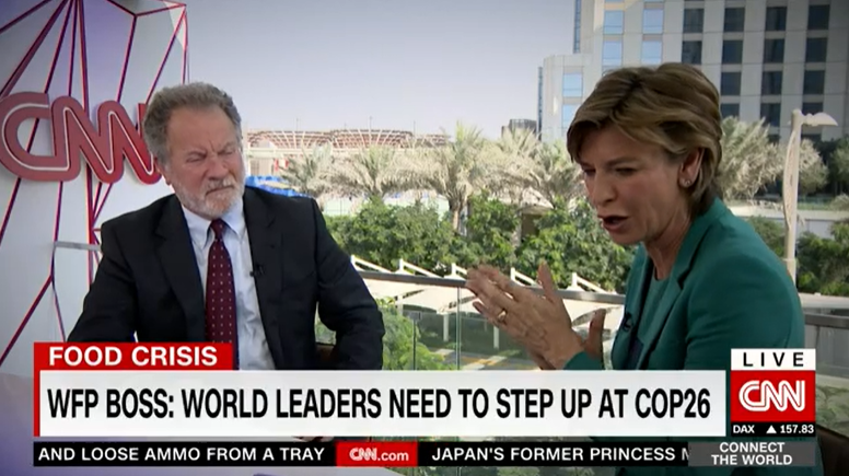 CNN에 출연한 데이비드 비즐리 WFP 사무총장 / 사진 = CNN캡쳐