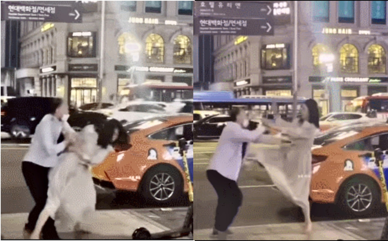 삼성역 만취녀 택시기사 폭행 영상’이라는 제목으로 확산된 동영상 일부 모습 / 사진=온라인 커뮤니티