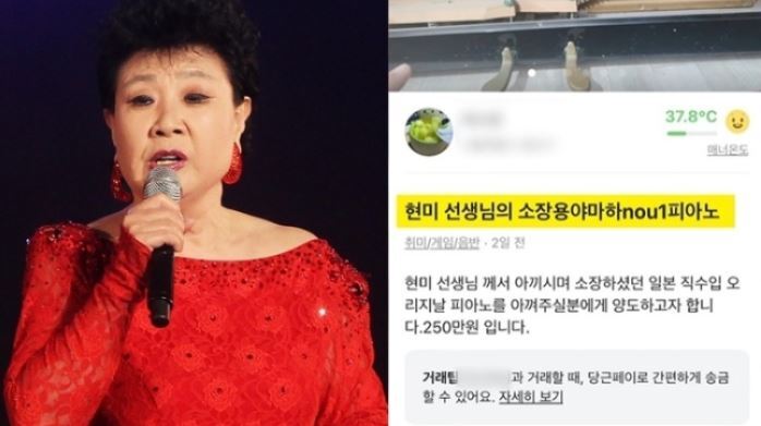 현미와 당근 매물로 나온 피아노. 사진 ㅣ스타투데이DB, 연합뉴스 유튜브