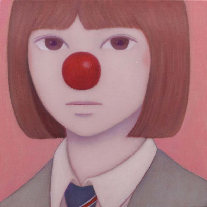 타츠히토 호리코시 Tatsuhito Horikoshi, Liar, 2023, Oil on canvas, 33.3 x 33.3 cm