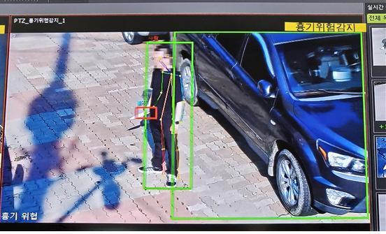 [이미지] 흉기난동 예방 AI 프로그램 ‘흉기위협’ 이벤트 확대 화면 (제공=인텔리빅스)