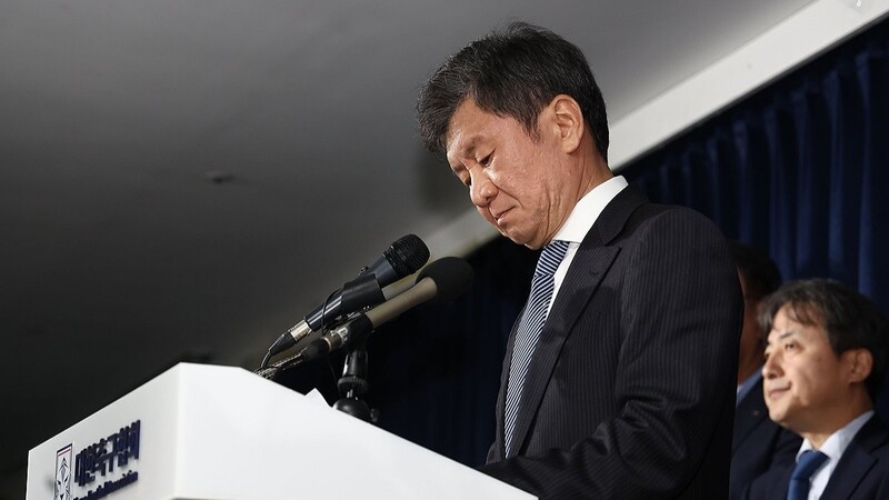 여론의 비판에도 공식석상에 모습을 보이지 않는 정몽규 협회장/사진=연합뉴스