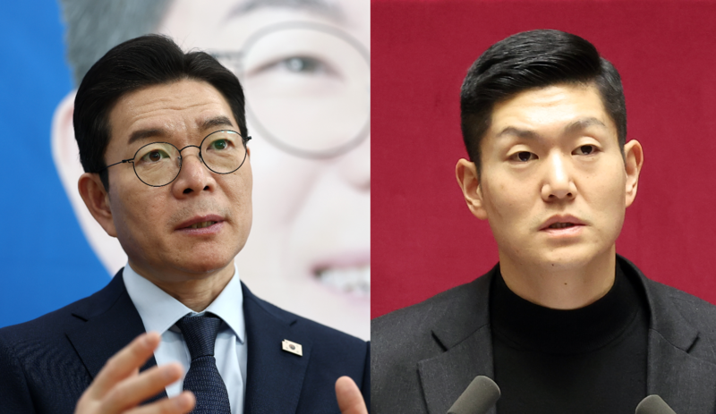 정원오 서울시장 예비후보(왼쪽)와 김재섭 국민의힘 의원 / 사진=연합뉴스