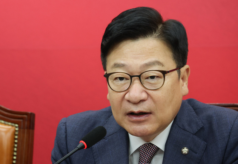 국민의힘 정점식 원내대표가 지난 7일 국회에서 열린 최고위원회의에서 발언하고 있다. / 사진 = 연합뉴스