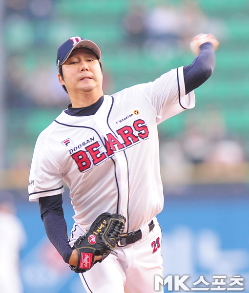 장원준이 20일 잠실 KIA전에서 시즌 2승째를 거뒀다. 사진(잠실)=김재현 기자