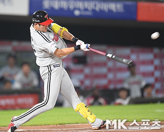 양석환(사진) 8일 삼성전 초반 달아나는 스리런포를 날렸다. 사진=MK스포츠 DB