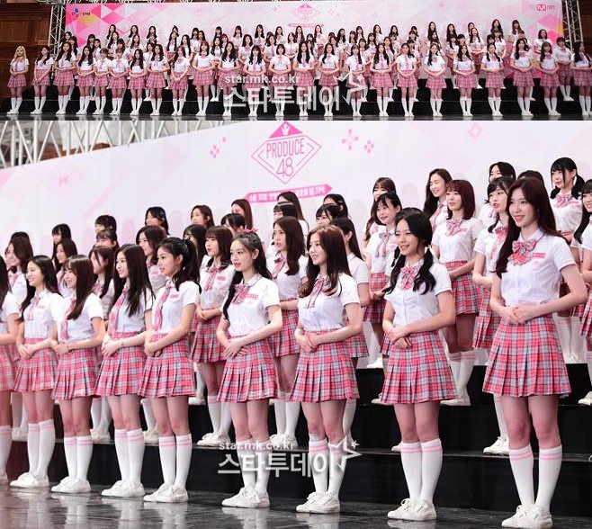 ‘프로듀스48’ 연습생. 사진|강영국 기자
