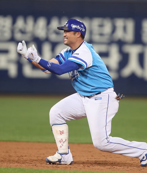박한이는 21일과 22일, 이틀 연속 끝내기 안타를 쳤다. 사진=삼성 라이온즈 제공