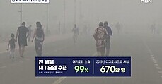 황사·미세먼지로 99% 오염된 공기에 노출